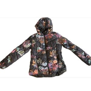 Desigual Black and Orange Floral Jacket
